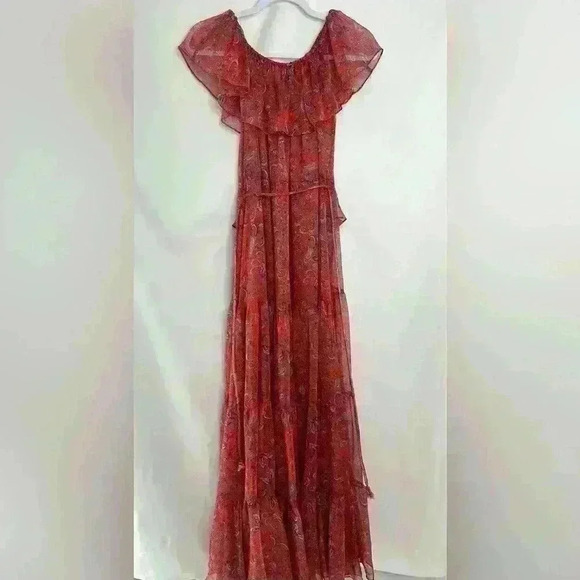 NEW Misa Los Angeles Kiera Maxi Dress in Aranciatta Paisley Size Xtra Small - Picture 5 of 16
